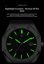 X-GEQCK Men's Watch Big Dial Silver Stainless Steel Strap Calendar Quartz Watches Waterproof Luminous Male Classic Wristwatches