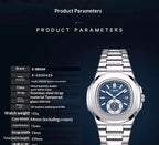 Men's Luxury Stainless Steel Strap Quartz Watch Simple Business Classic Waterproof Calendar Can Be Wholesale Customized
