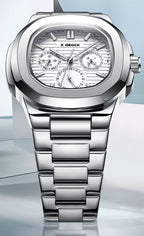 New Luxury Business Three Circle Stainless Steel Strap Night Light Calendar Waterproof Men's Date Quartz Watch