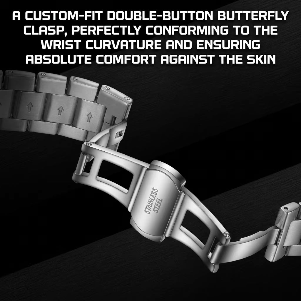 Men's Luxury Stainless Steel Strap Quartz Watch Simple Business Classic Waterproof Calendar Can Be Wholesale Customized