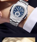 Men's Luxury Stainless Steel Strap Quartz Watch Simple Business Classic Waterproof Calendar Can Be Wholesale Customized