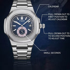 Men's Luxury Stainless Steel Strap Quartz Watch Simple Business Classic Waterproof Calendar Can Be Wholesale Customized
