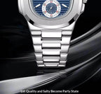 Men's Luxury Stainless Steel Strap Quartz Watch Simple Business Classic Waterproof Calendar Can Be Wholesale Customized