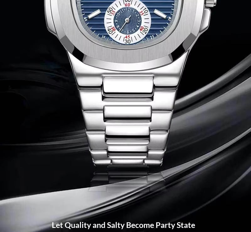 Men's Luxury Stainless Steel Strap Quartz Watch Simple Business Classic Waterproof Calendar Can Be Wholesale Customized