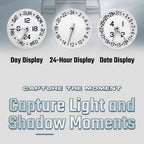 New Luxury Business Three Circle Stainless Steel Strap Night Light Calendar Waterproof Men's Date Quartz Watch