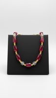 Crystal Necklace With Angular Pendant