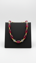 Crystal Necklace With Angular Pendant